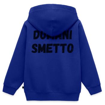 Morgen höre ich auf - Kinder Premium Organic Zip Hoodie - Royalblau - Hinten - AI Model Kid Male (0cm)