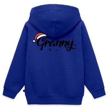 Weihnachtsmütze Granny Oma - Kinder Premium Organic Zip Hoodie - Royalblau - Hinten - AI Model Kid Male (0cm)