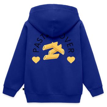 Pasta-Liebhaber - Kinder Premium Organic Zip Hoodie - Royalblau - Hinten - AI Model Kid Male (0cm)