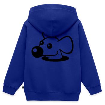 Souris Grand Nez Trou Inférieur Trou De Souris Peeps Mignon - Sweat Premium à capuche zippé enfant bio - bleu roi - Dos - AI Model Kid Male (0cm)