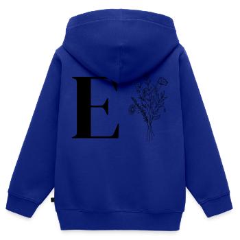 Minimalistische Blumen - Kinder Premium Organic Zip Hoodie - Royalblau - Hinten - AI Model Kid Male (0cm)