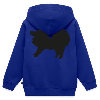 Spitz schwarz - Kinder Premium Organic Zip Hoodie - Royalblau - Hinten - AI Model Kid Male (0cm)