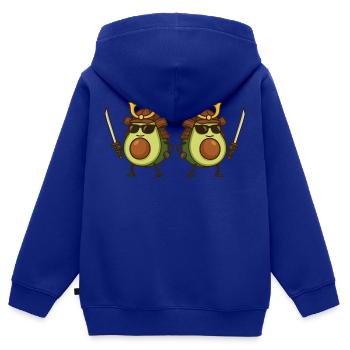 Avocat Samouraï 2 - Sweat Premium à capuche zippé enfant bio - bleu roi - Dos - AI Model Kid Male (0cm)