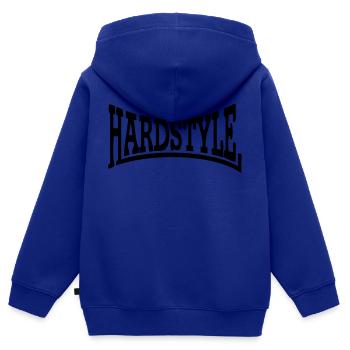 Hardstyle - Sweat Premium à capuche zippé enfant bio - bleu roi - Dos - AI Model Kid Male (0cm)