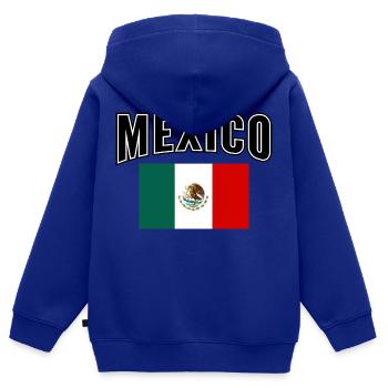 Mexico - Sweat Premium à capuche zippé enfant bio - bleu roi - Dos - AI Model Kid Male (0cm)