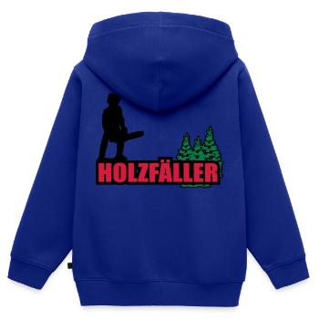 holzfäller - Kinder Premium Organic Zip Hoodie - Royalblau - Hinten - AI Model Kid Male (0cm)