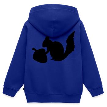 Eichhörnchen Nuss - Kinder Premium Organic Zip Hoodie - Royalblau - Hinten - AI Model Kid Male (0cm)