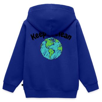Kohleausstieg Klimawandel Kohle Protest - Kinder Premium Organic Zip Hoodie - Royalblau - Hinten - AI Model Kid Male (0cm)