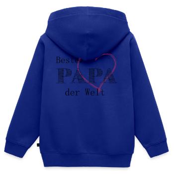 Bester Papa - Kinder Premium Organic Zip Hoodie - Royalblau - Hinten - AI Model Kid Male (0cm)