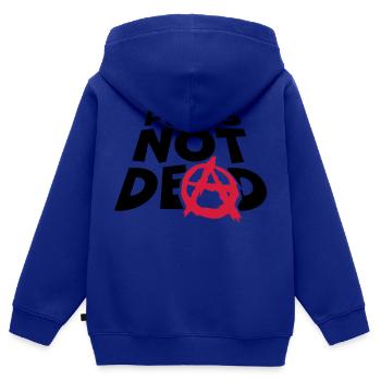 punks not dead Zitat - Kinder Premium Organic Zip Hoodie - Royalblau - Hinten - AI Model Kid Male (0cm)
