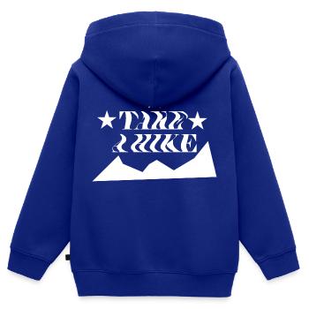 Escalade - Sweat Premium à capuche zippé enfant bio - bleu roi - Dos - AI Model Kid Male (0cm)