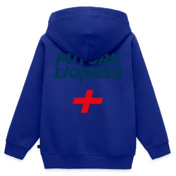 Zukünftige Löwin - Kinder Premium Organic Zip Hoodie - Royalblau - Hinten - AI Model Kid Male (0cm)