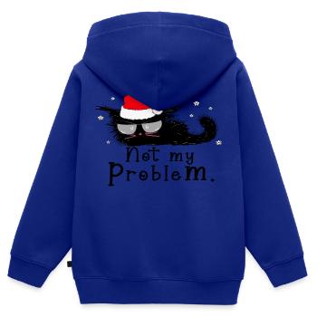 Ce n’est pas mon problème. - Sweat Premium à capuche zippé enfant bio - bleu roi - Dos - AI Model Kid Male (0cm)