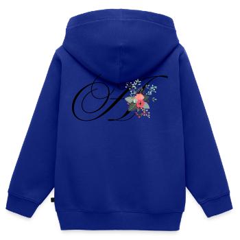 Brief an Blumen - Kinder Premium Organic Zip Hoodie - Royalblau - Hinten - AI Model Kid Male (0cm)