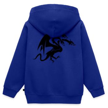 dragon 3 head - Kinder Premium Organic Zip Hoodie - Royalblau - Hinten - AI Model Kid Male (0cm)
