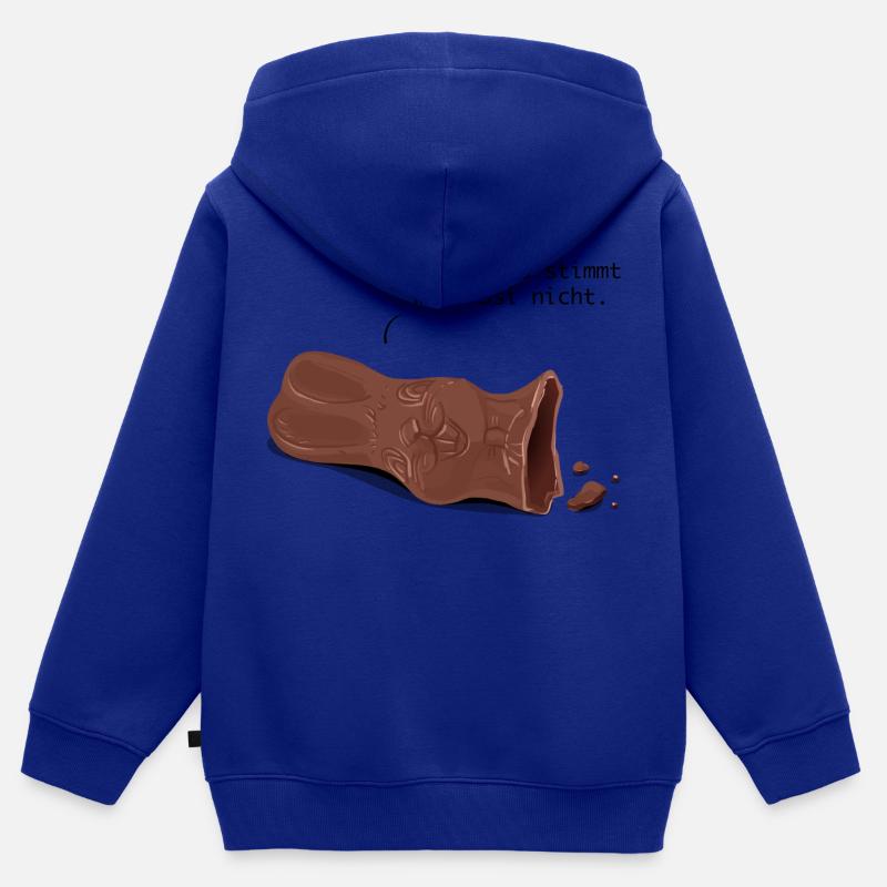 Lapin de Pâques - Sweat Premium à capuche zippé enfant bio - bleu roi