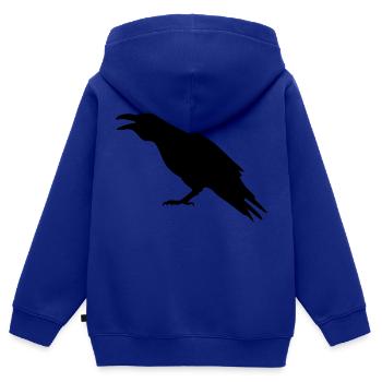 raven - Kids Premium Organic Zip-up Hoodie - royal blue - Back - AI Model Kid Male (0cm)