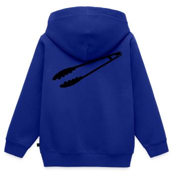 Einzel neue Grillzange Grill - Kinder Premium Organic Zip Hoodie - Royalblau - Hinten - AI Model Kid Male (0cm)