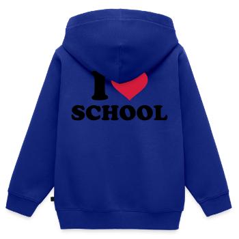 Schule - Kinder Premium Organic Zip Hoodie - Royalblau - Hinten - AI Model Kid Male (0cm)