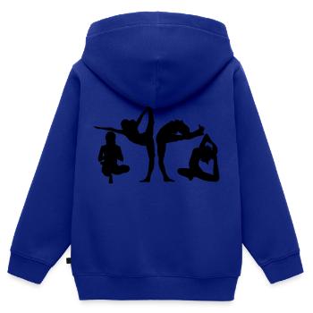 4 Frauen bei Yoga Übung - Kinder Premium Organic Zip Hoodie - Royalblau - Hinten - AI Model Kid Male (0cm)