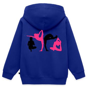 4 Frauen bei Yoga Übung - Kinder Premium Organic Zip Hoodie - Royalblau - Hinten - AI Model Kid Male (0cm)