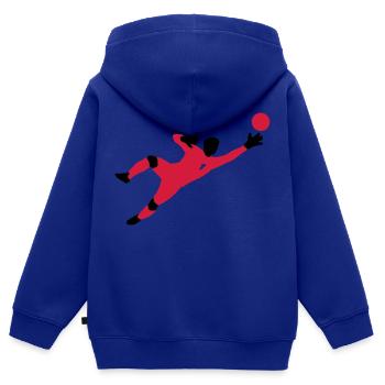 torwart_012015_a_2c - Kinder Premium Organic Zip Hoodie - Royalblau - Hinten - AI Model Kid Male (0cm)
