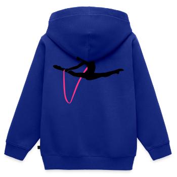 Gymnastik - Kinder Premium Organic Zip Hoodie - Royalblau - Hinten - AI Model Kid Male (0cm)