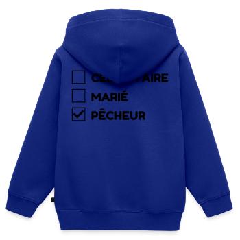 Fischerei Fischer Sport Sportler Spieler - Kinder Premium Organic Zip Hoodie - Royalblau - Hinten - AI Model Kid Male (0cm)