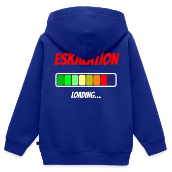 Escalation loading loading bar escalate party - Kids Premium Organic Zip-up Hoodie - royal blue - Back - AI Model Kid Male (0cm)