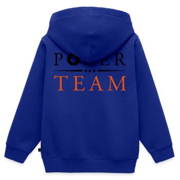 poker team - Kinder Premium Organic Zip Hoodie - Royalblau - Hinten - AI Model Kid Male (0cm)