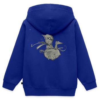 Piccolo principe - Kinder Premium Organic Zip Hoodie - Royalblau - Hinten - AI Model Kid Male (0cm)