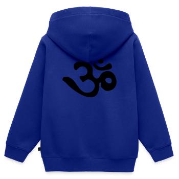 OM - AUM - Kinder Premium Organic Zip Hoodie - Royalblau - Hinten - AI Model Kid Male (0cm)