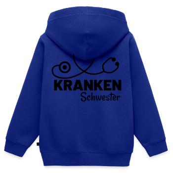 krankenschwester krankenhaus - Kinder Premium Organic Zip Hoodie - Royalblau - Hinten - AI Model Kid Male (0cm)