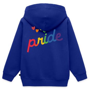 Leben mit Stolz - Kinder Premium Organic Zip Hoodie - Royalblau - Hinten - AI Model Kid Male (0cm)