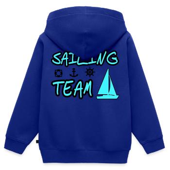Segeln - Kinder Premium Organic Zip Hoodie - Royalblau - Hinten - AI Model Kid Male (0cm)