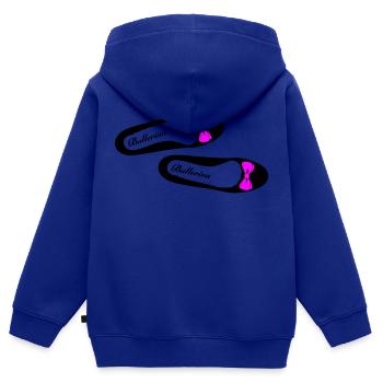Ballerina 2 - Kinder Premium Organic Zip Hoodie - Royalblau - Hinten - AI Model Kid Male (0cm)