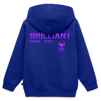 Brilliant since 1982 - Kinder Premium Organic Zip Hoodie - Royalblau - Hinten - AI Model Kid Male (0cm)