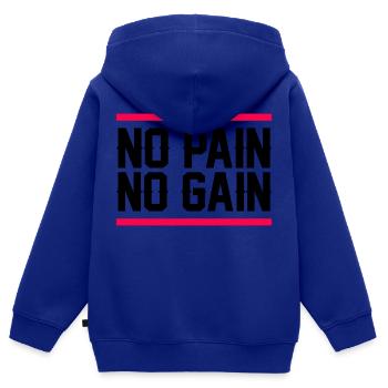 On n’a rien sans rien - Sweat Premium à capuche zippé enfant bio - bleu roi - Dos - AI Model Kid Male (0cm)