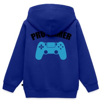 pro gamer - Kinder Premium Organic Zip Hoodie - Royalblau - Hinten - AI Model Kid Male (0cm)