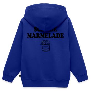 Schade Marmelade - Kinder Premium Organic Zip Hoodie - Royalblau - Hinten - AI Model Kid Male (0cm)
