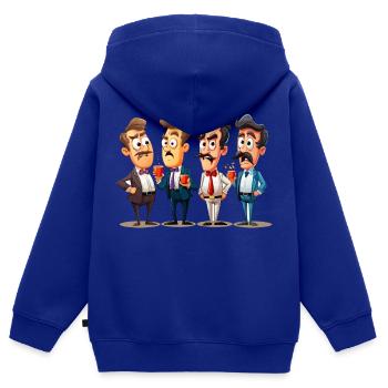Die Kaffee-Debattierer - Kinder Premium Organic Zip Hoodie - Royalblau - Hinten - AI Model Kid Male (0cm)