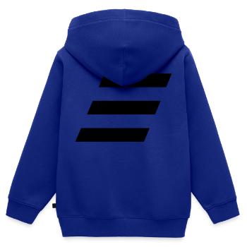 Slanted stack - Kids Premium Organic Zip-up Hoodie - royal blue - Back - AI Model Kid Male (0cm)
