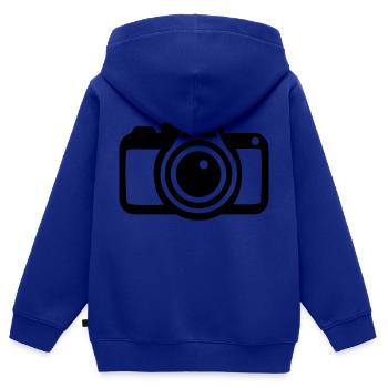Kamera - Kinder Premium Organic Zip Hoodie - Royalblau - Hinten - AI Model Kid Male (0cm)