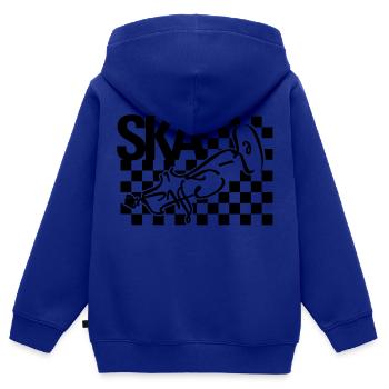 Ska Trompete Shirt - Kinder Premium Organic Zip Hoodie - Royalblau - Hinten - AI Model Kid Male (0cm)