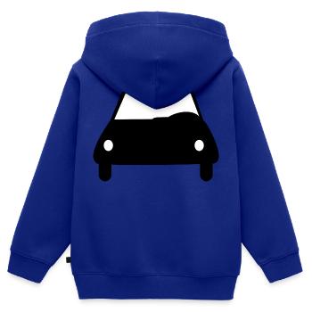 Voiture Auto Auto Voiture Auto Voiture Car Driver - Sweat Premium à capuche zippé enfant bio - bleu roi - Dos - AI Model Kid Male (0cm)