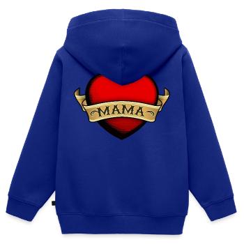 design mama mom mutter - Kinder Premium Organic Zip Hoodie - Royalblau - Hinten - AI Model Kid Male (0cm)