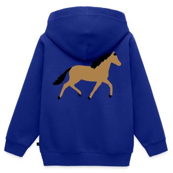 Pferd vektor - Kinder Premium Organic Zip Hoodie - Royalblau - Hinten - AI Model Kid Male (0cm)