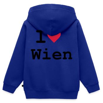 Wien - Kinder Premium Organic Zip Hoodie - Royalblau - Hinten - AI Model Kid Male (0cm)