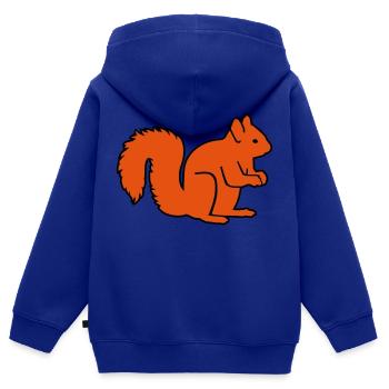 Ecureuil - Sweat Premium à capuche zippé enfant bio - bleu roi - Dos - AI Model Kid Male (0cm)