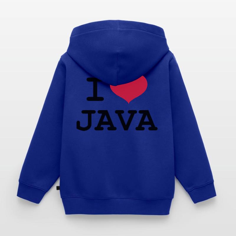 I Love Java [Developer / Geek] Kinder Premium Organic Zip Hoodie